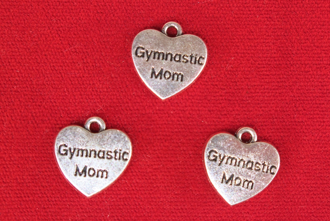 BULK 15pc gymnastic Mom Charms in Silver Style BC1175B Etsy