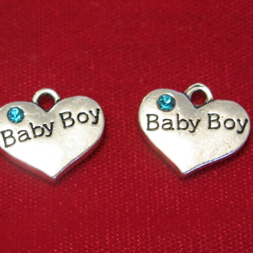 BULK 15pc baby Boy Charms in Antique Silver Style Etsy