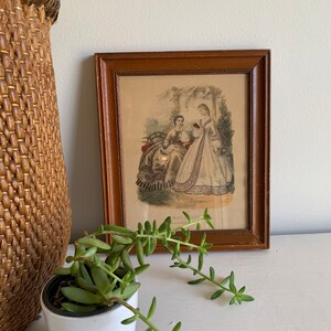 Vintage French Ladies Print, Vintage Print, Vintage Artwork, Antique Print