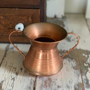 Vintage Etched Copper Vessel