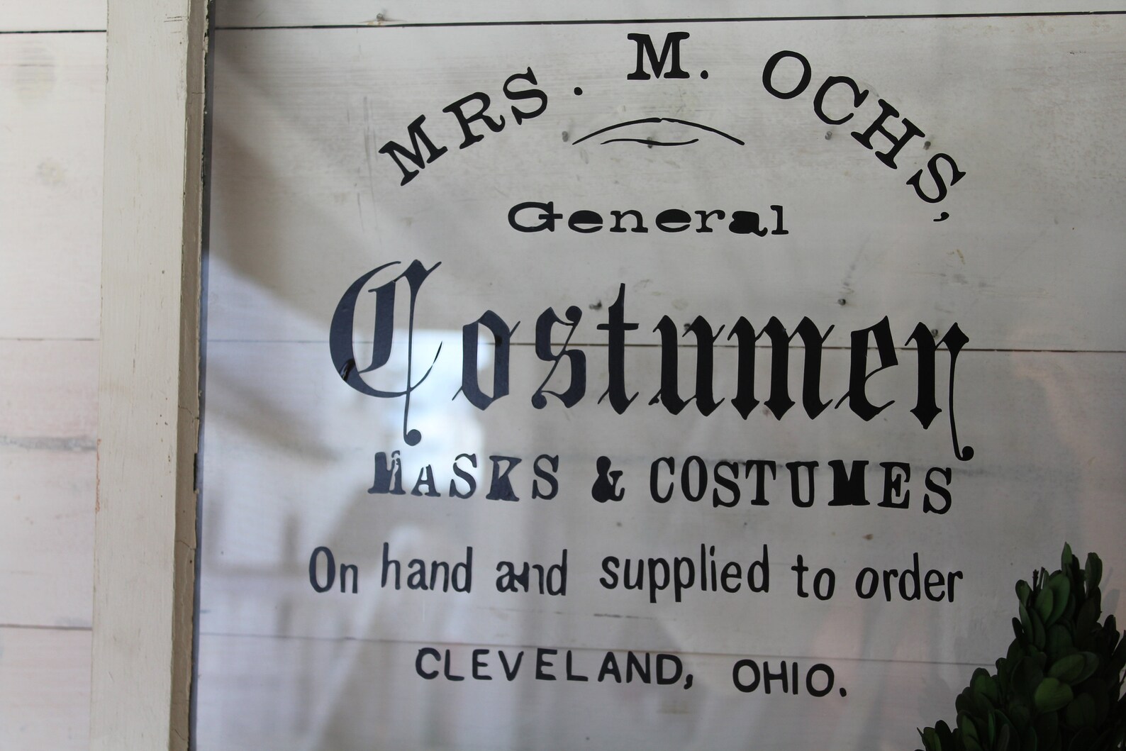 Upcycled Vintage Window Sign Vintage Ohio Shop Window Sign Etsy