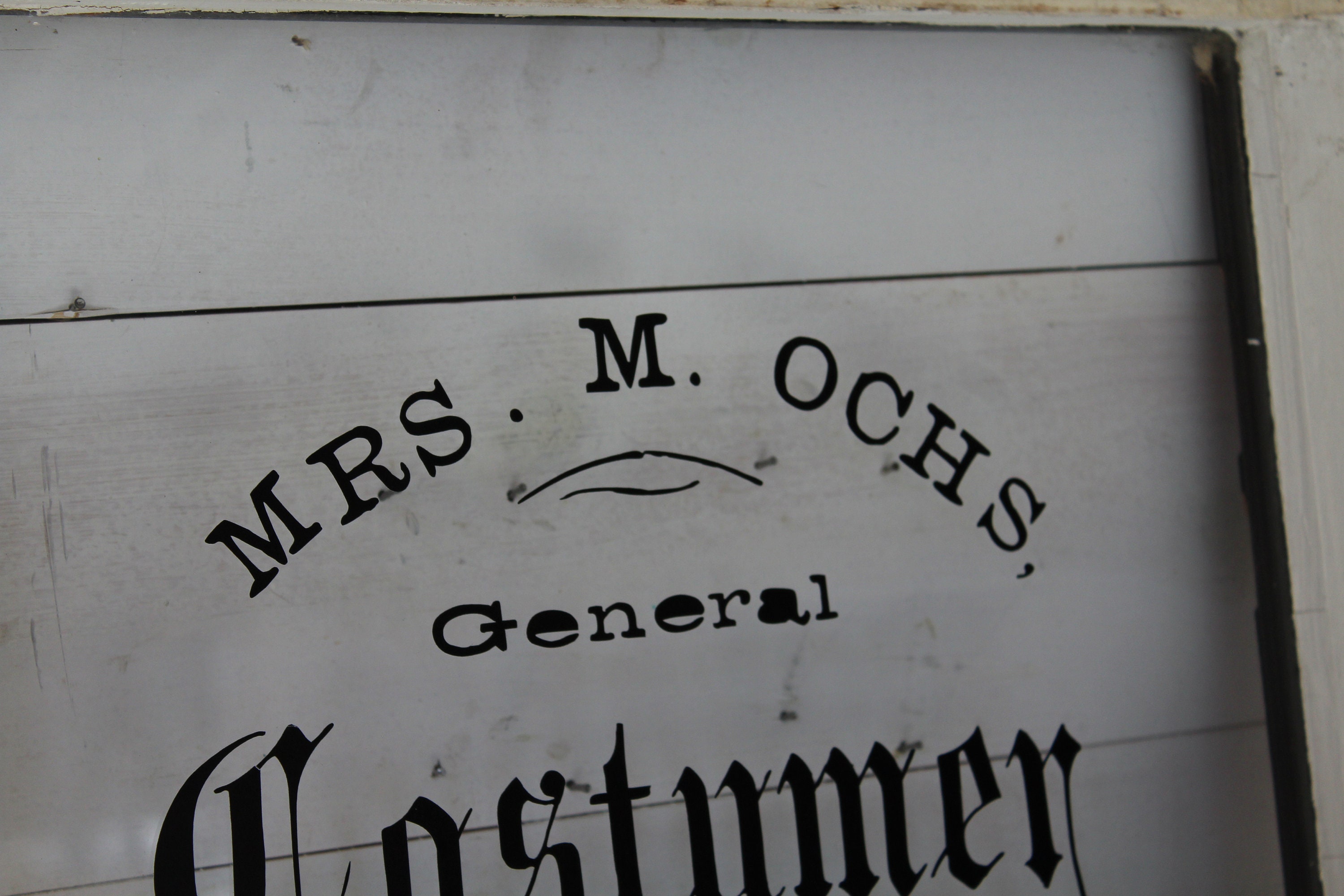 Upcycled Vintage Window Sign Vintage Ohio Shop Window Sign Etsy