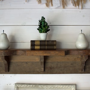 Primitive Handmade Wooden Display Shelf, Antique Handmade Wood Wall Shelf, Unique Farmhouse Wood Wall Shelf, Large Farmhouse Wood Wall Shelf