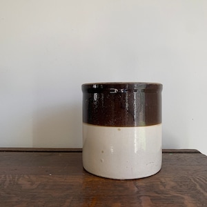 Crock, Antique Two Toned Crock, Vintage Gallon Crock