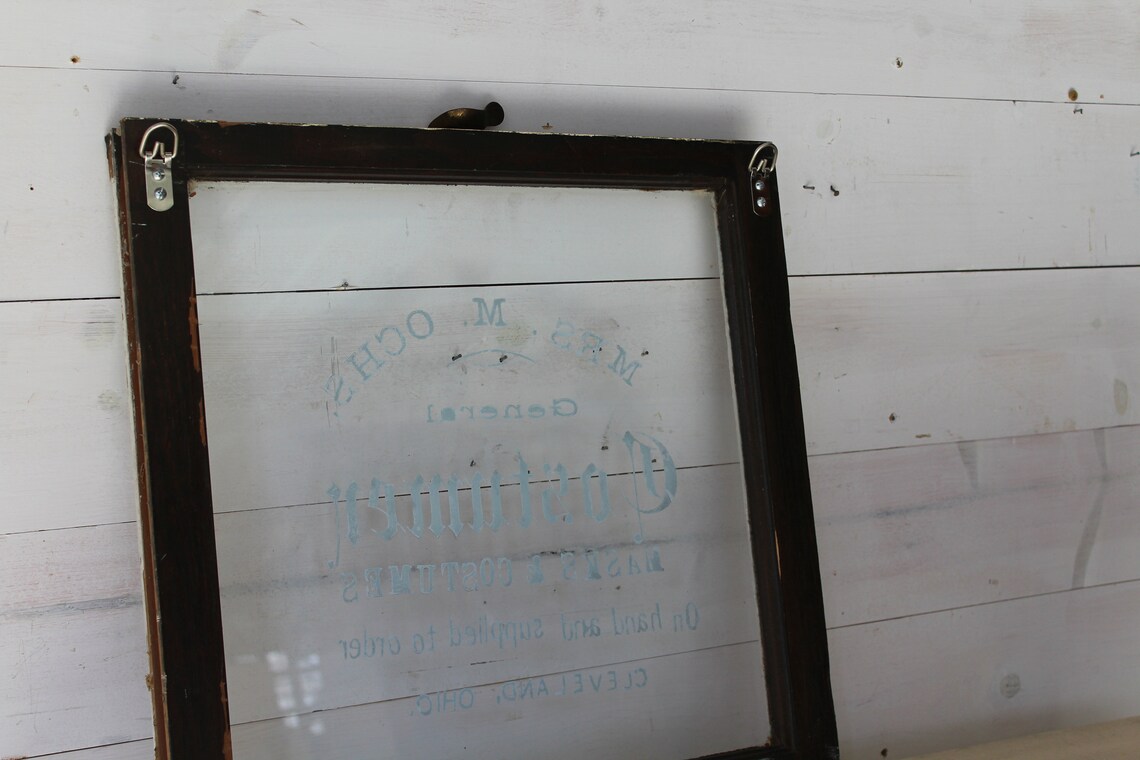 Upcycled Vintage Window Sign Vintage Ohio Shop Window Sign Etsy