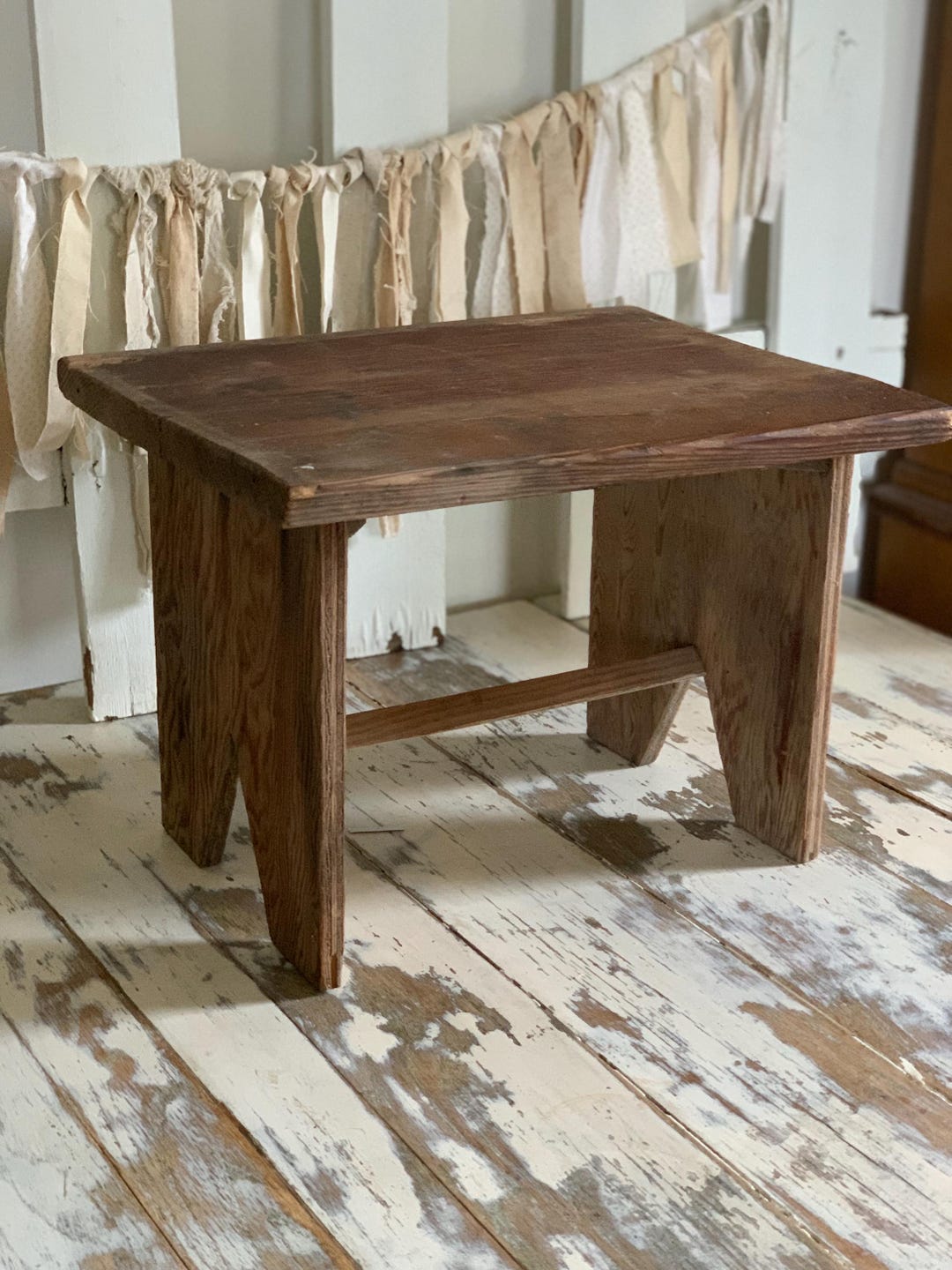 Small Vintage Handmade Step Stool - Etsy