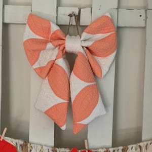 Large Fall Antique Quilt Bow Double Sided