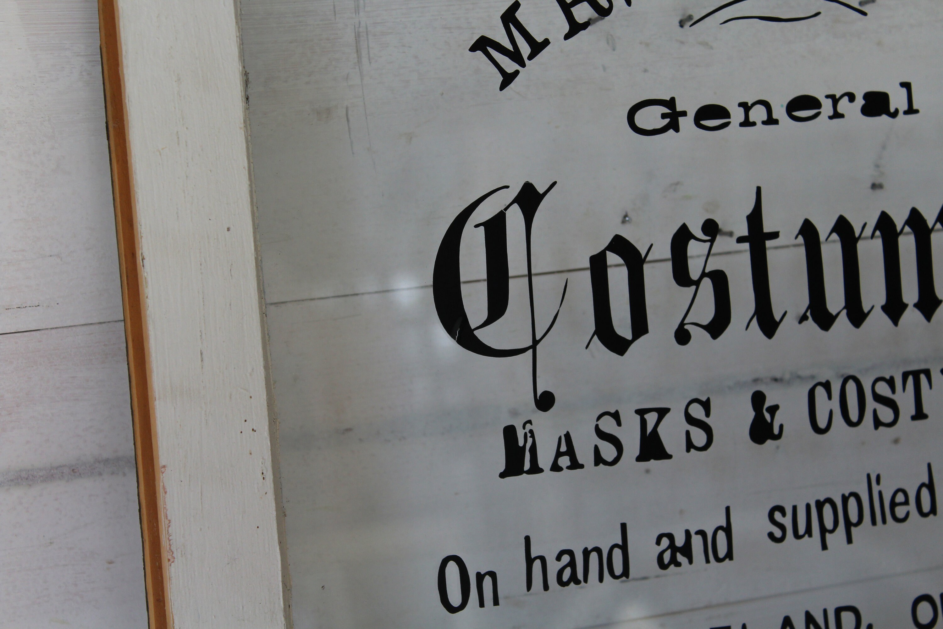 Upcycled Vintage Window Sign Vintage Ohio Shop Window Sign Etsy