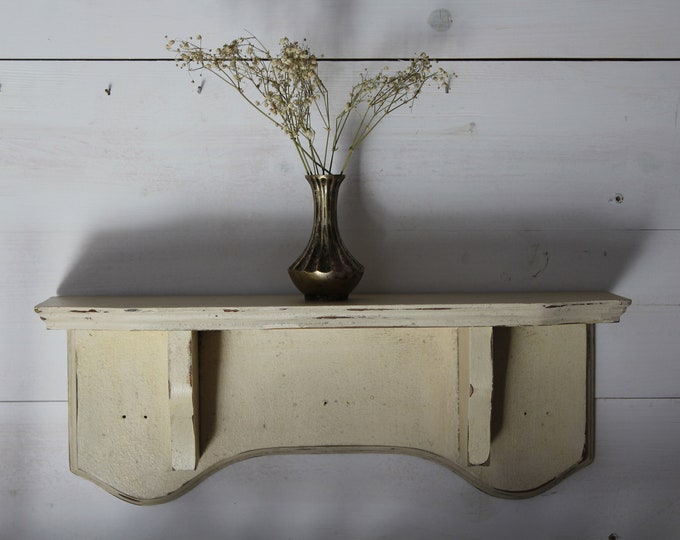 Wood Kitchen Shelf White Wall Shelf Kitchen or Bathroom Etsy