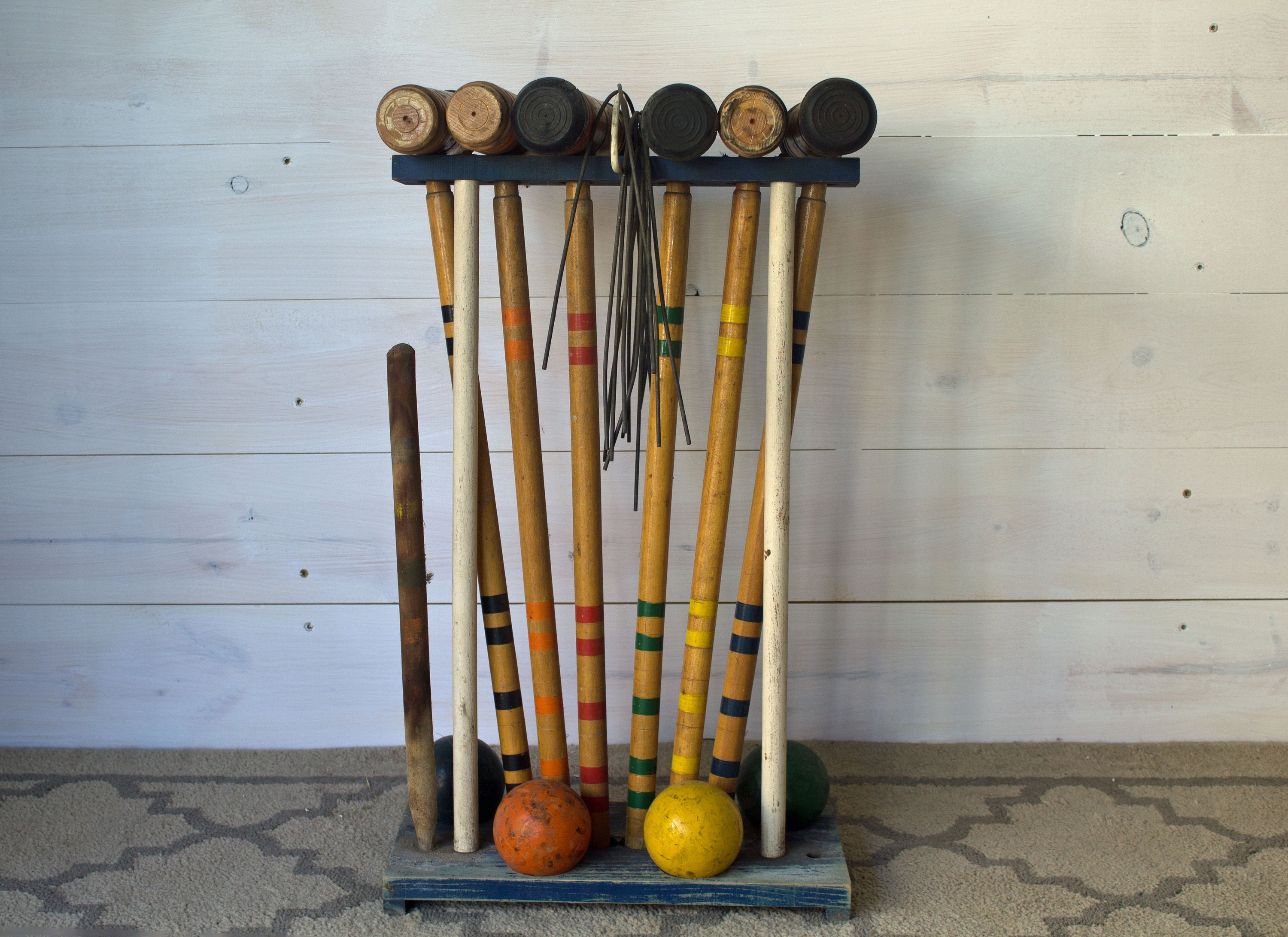 Croquet Set Vintage Croquet Mallets 6 Croquet Mallets Etsy