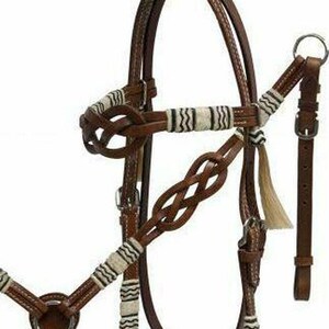 Breast Collar Details about   Western Saddle Horse Beaded Leather Tack Set 1 One Ear Headstall 
