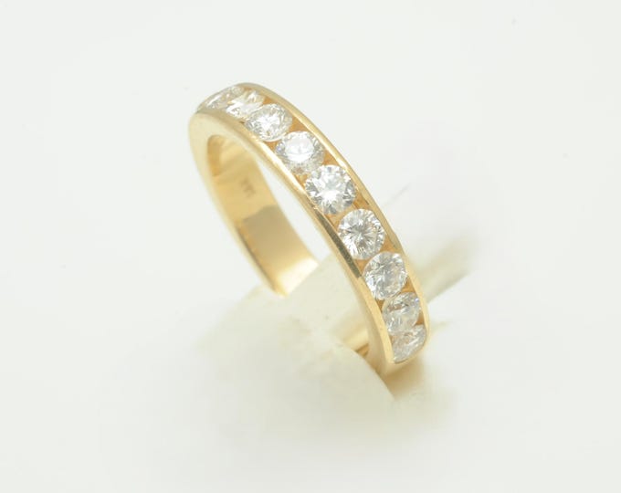 18k Yellow Gold 4mm Channel Set Diamond Ring