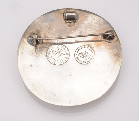 Unusual Sterling Silver Pin/Pendant from Mexico S… - image 3
