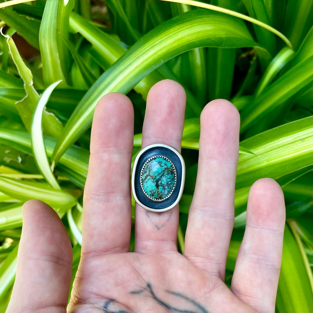 Turquoise Shadowbox Ring Size 7 - Etsy