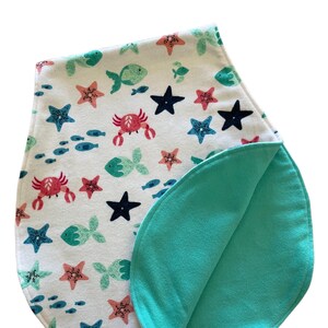 Sea friends burp cloth