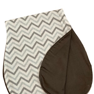 Gray chevron burp cloth