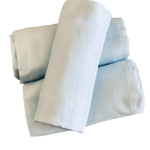 Baby blue swaddling blanket