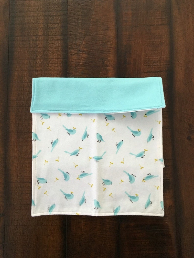 Organic aqua birds lovey
