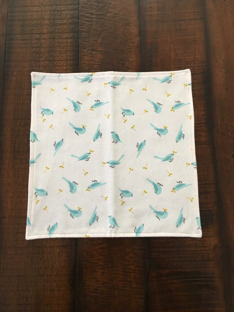 Organic aqua birds lovey