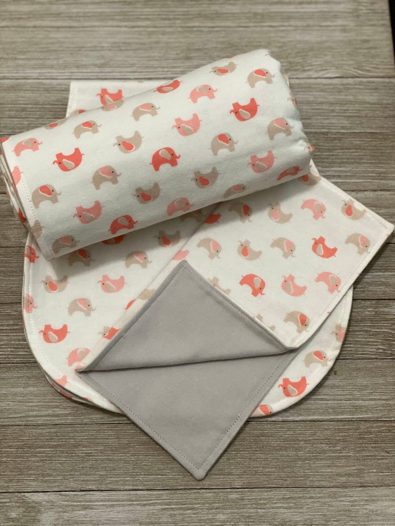 Organic coral elephants lovey