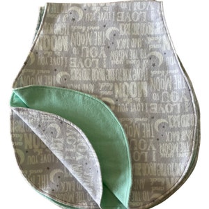 To the moon and back burp cloth