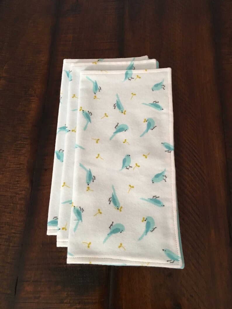 Organic aqua birds lovey