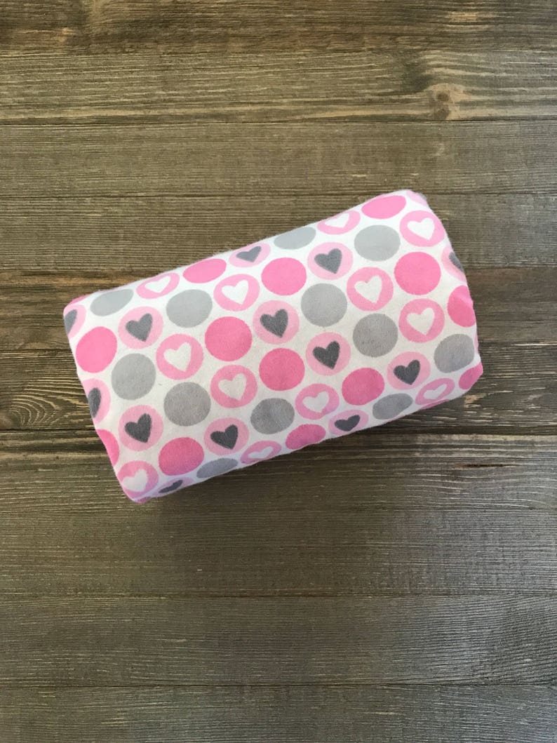Hearts all around stroller blanket