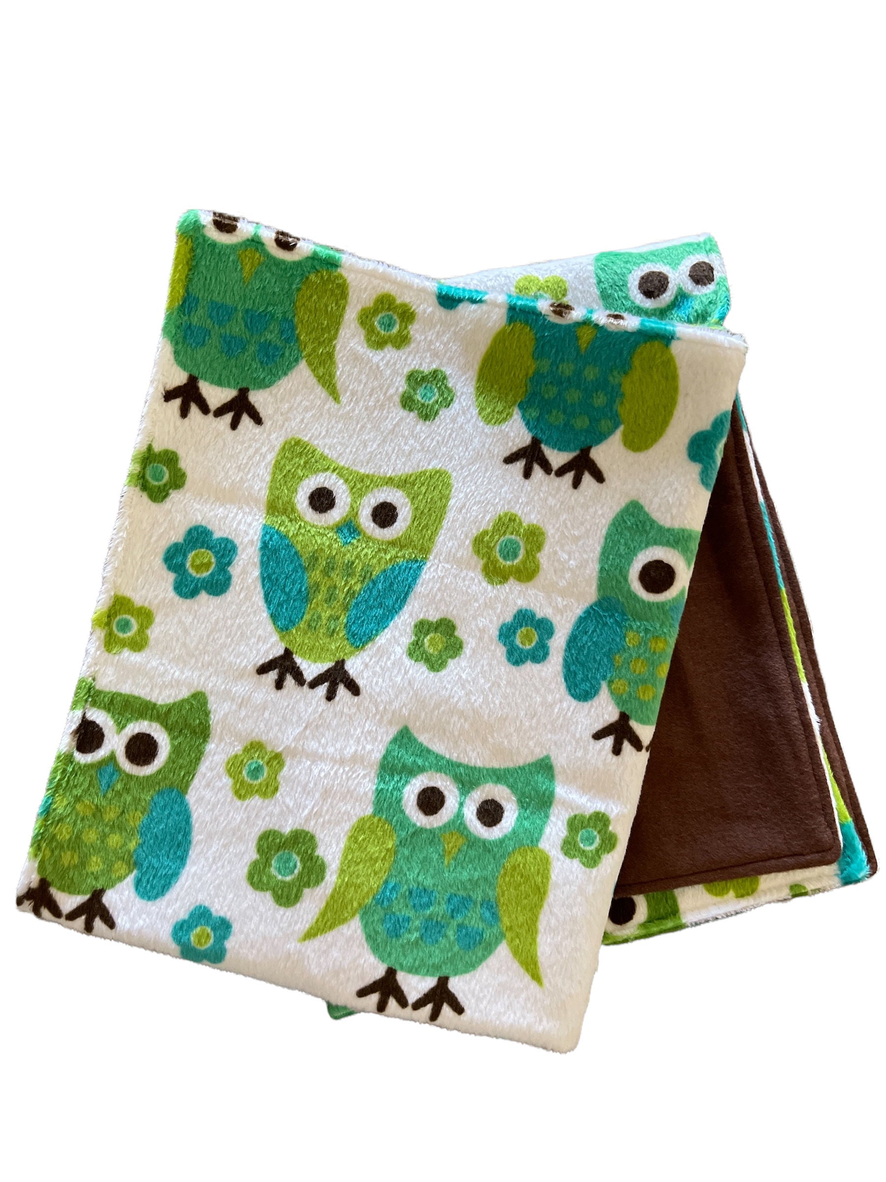 Owls minky security blanket