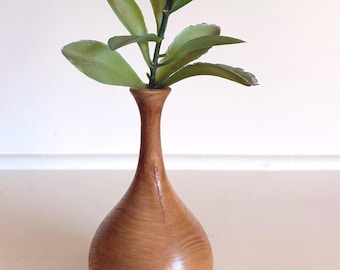 Jarrón de madera vintage / Hecho a mano