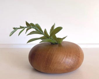 Jarrón de madera vintage / Hecho a mano