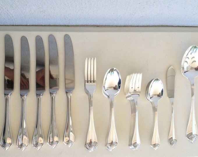 Silverplate Oneida Flatware King James 33 Pieces / Service Etsy