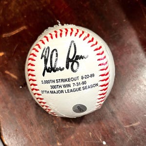 Nolan Ryan Commemorative Collector Baseball With Faux Signature