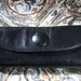 HOBO International Eden Black Leather Clutch With Hand Strap On Back Handbag