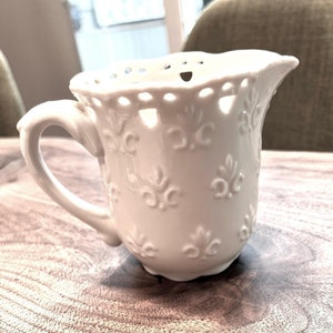 Cream Lace Skye McGhie Fine Porcelain White Creamer