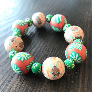 Vintage Handmade Fimo Clay Polymer Bracelet