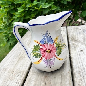 Vintage RCCL Ceramic Hand Painted In Portugal 6&quot; Jug Pitcher