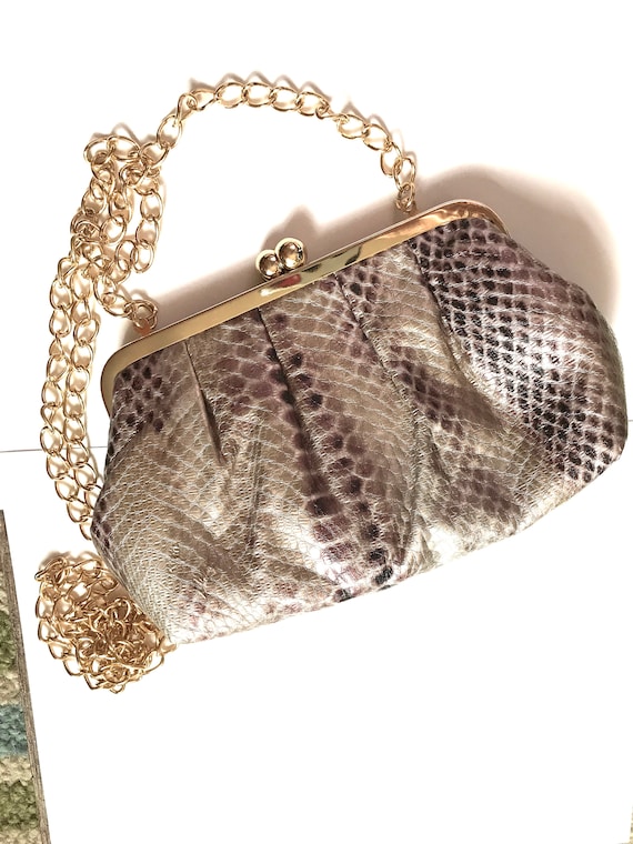 Snakeskin evening bag sale