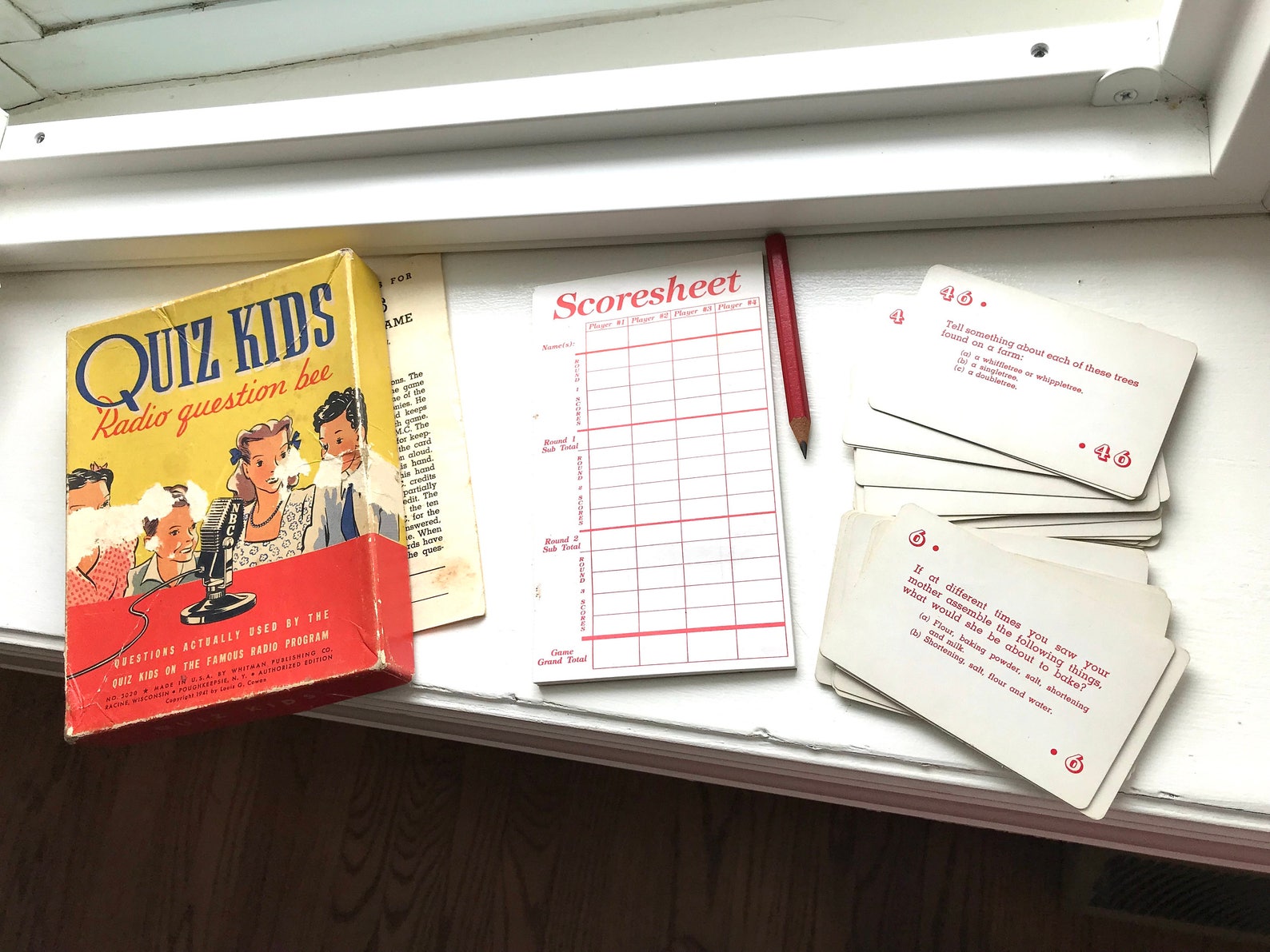 Vintage 1940's Quiz Kids Radio Question Bee Game | Etsy