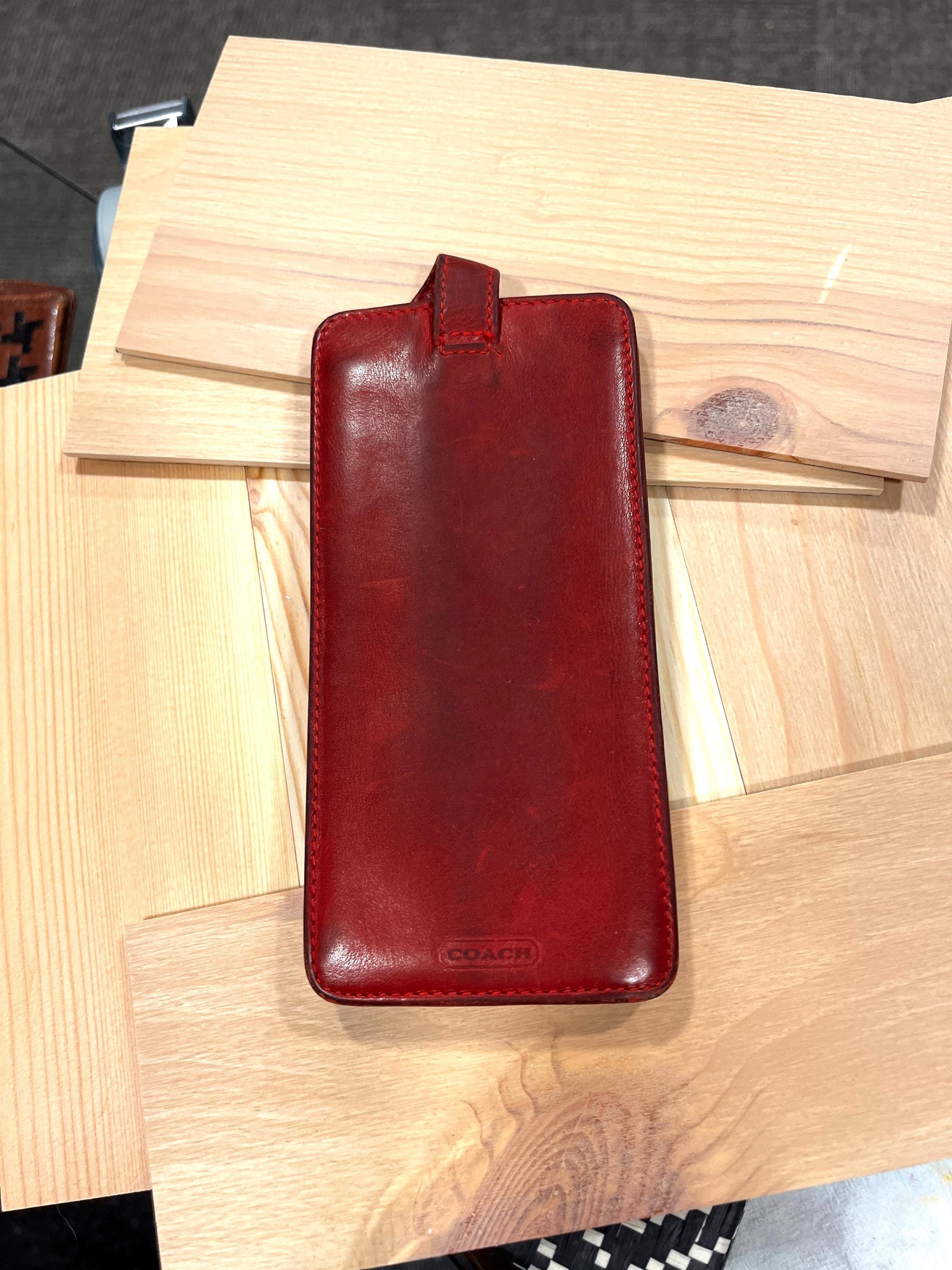 Vintage Rare Coach Red Leather Eye Glass Case - Etsy