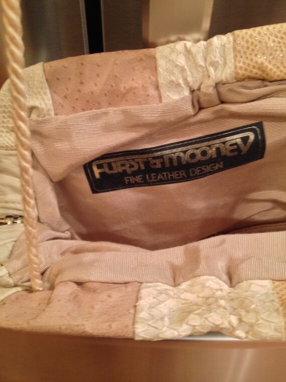 Vintage Furst & Mooney Silk Exotic Skin Handbag - image 5