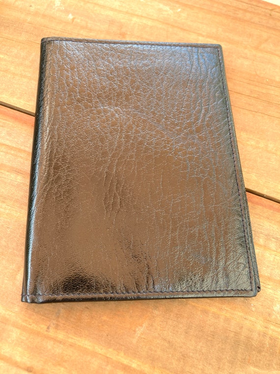 Vintage St. Thomas Black Leather Travel  Bifold W… - image 2