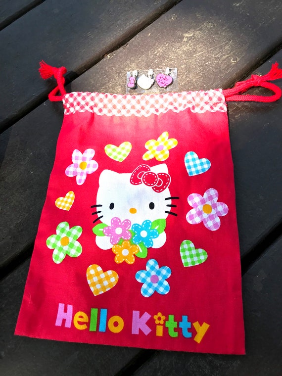 Vintage Small Hello Kitty Drawstring Bag