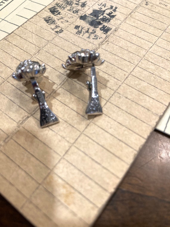 Vintage Bogoff Clear Rhinestones Clip-On Earrings - image 5