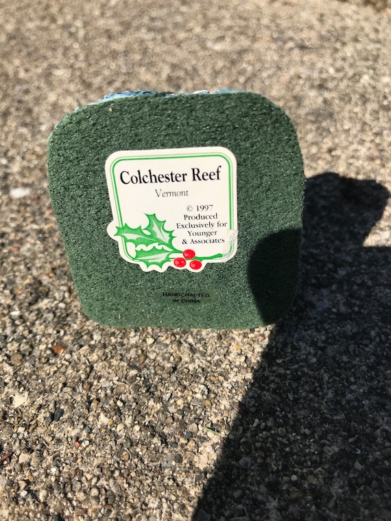 Vintage Colchester Reef Harbour Lights Lighthouse Christmas Ornament 1997
