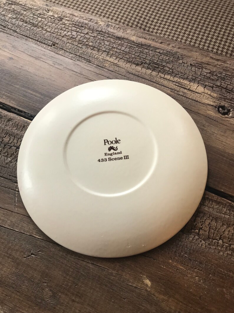 Vintage Poole Pottery England 433 Scene III Collectors Plate Etsy Israel