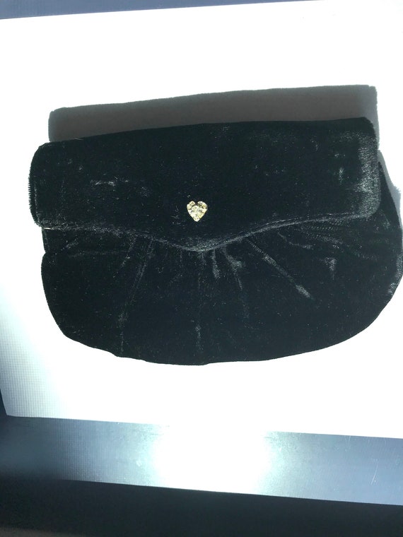 Vintage Britemode Small Black Velvet Evening Bag H