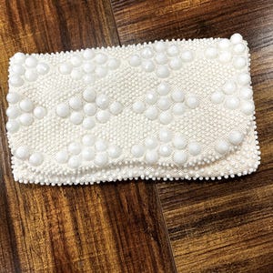 Vintage Candy Dot Ivory Clutch Handbag