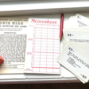 Vintage 1940's Quiz Kids Radio Question Bee Game - Etsy