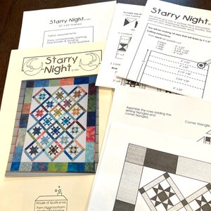 Vintage House Of Quilts &quot;Starry Night&quot; Pattern