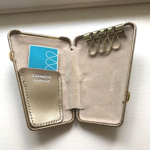 Vintage Cashmere Cowhide Gold Key Guard Box For Keys